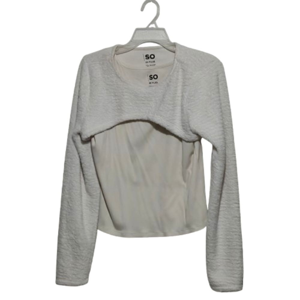SO Cream Long Sleeve Crop Hoodie
